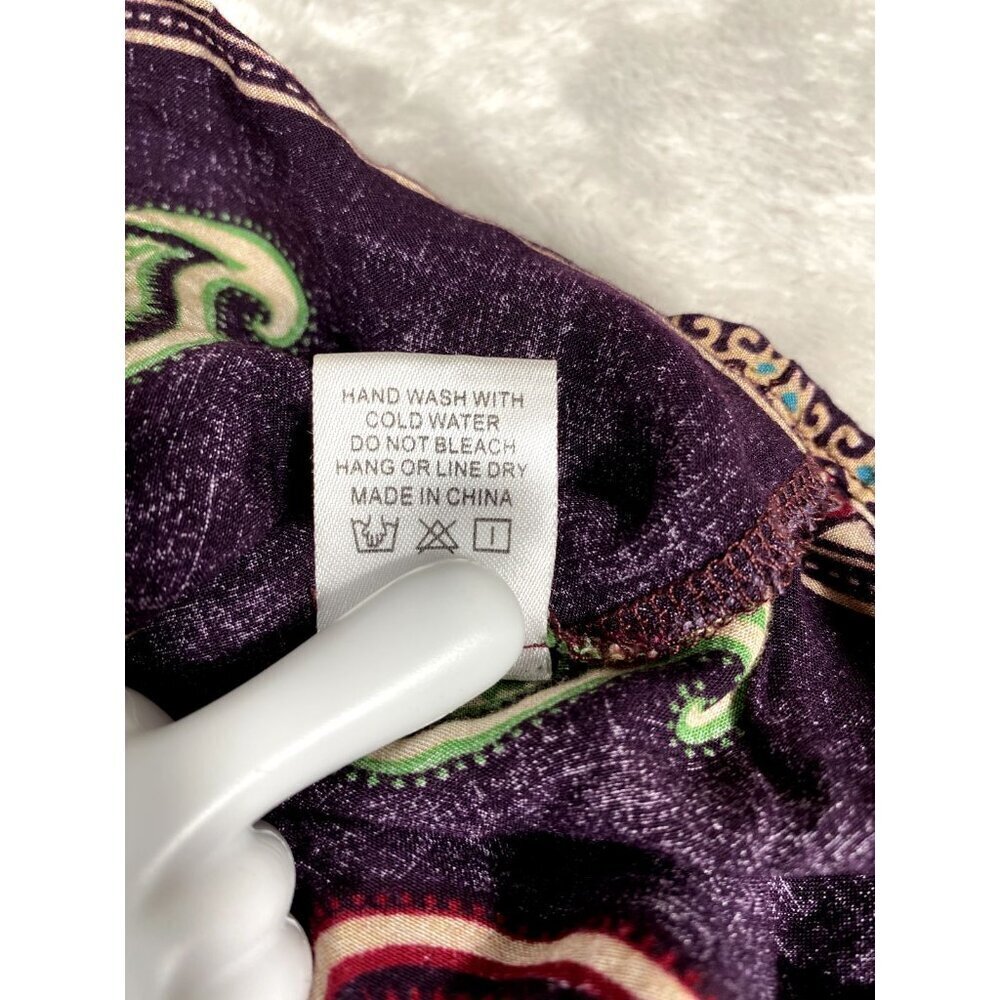 Boho Patchwork Paisley /Top - V-Neck Sleeveless, … - image 7